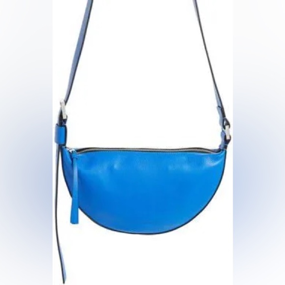 All saints clobalt blue half moon bag
